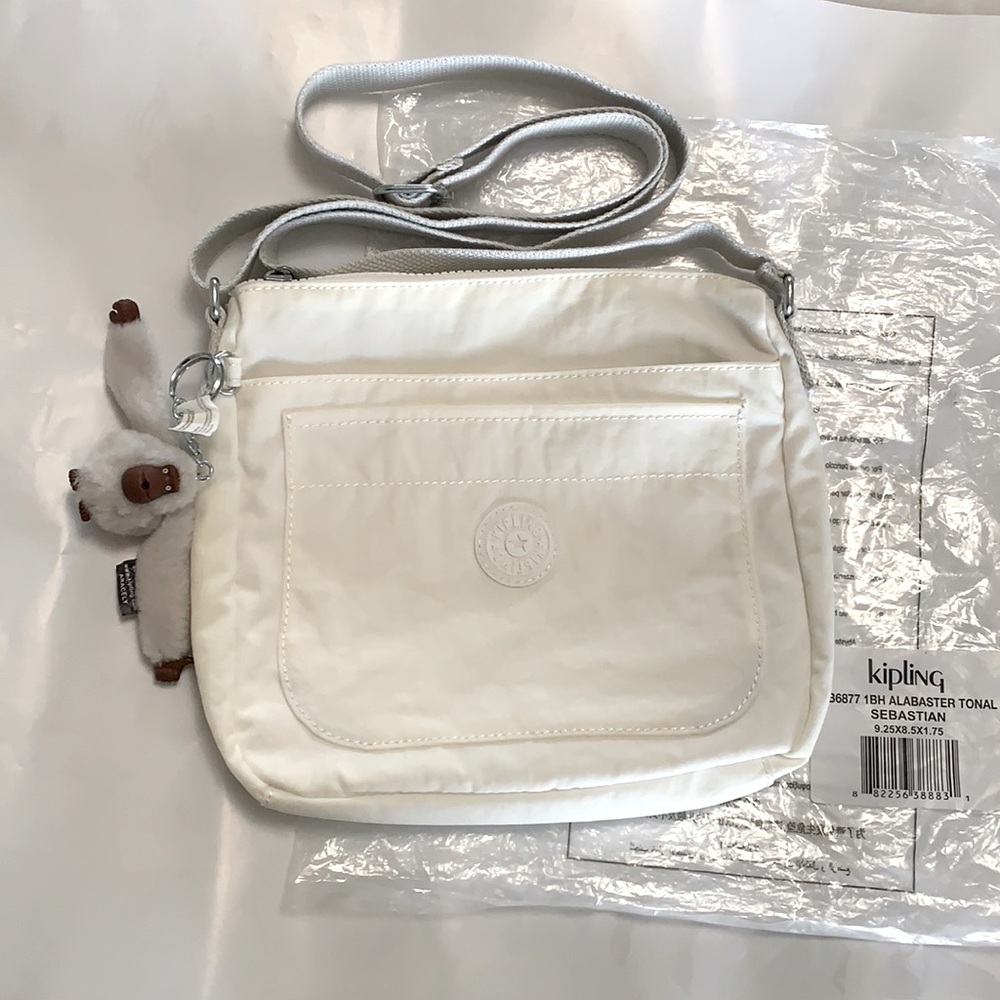 Kipling Sebastian white crossbody